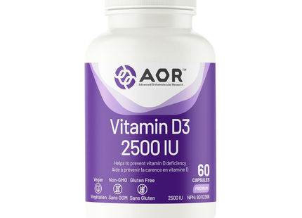 AOR - Vitamin D3 2500 IU | 60 Capsules