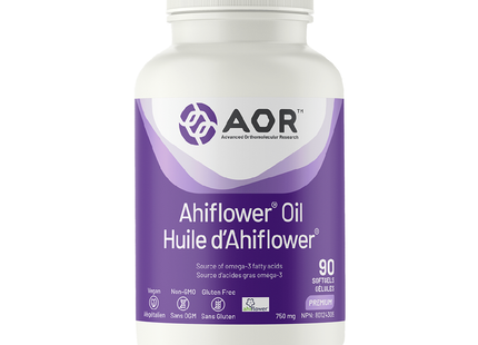 AOR - Huile d'Ahiflower, acides gras oméga 3 750 mg | 90 gélules