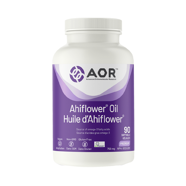 AOR - Huile d'Ahiflower, acides gras oméga 3 750 mg | 90 gélules