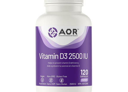 AOR - Vitamin D3 2500 IU | 120 Capsules