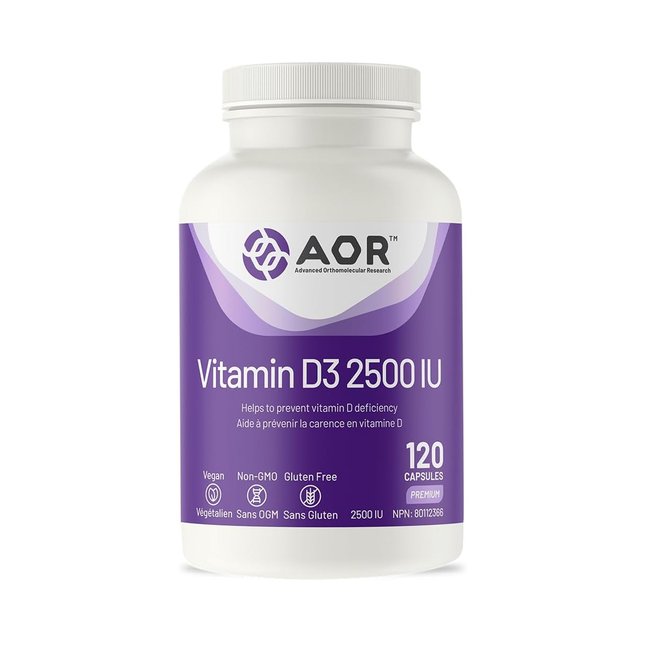 AOR - Vitamin D3 2500 IU | 120 Capsules