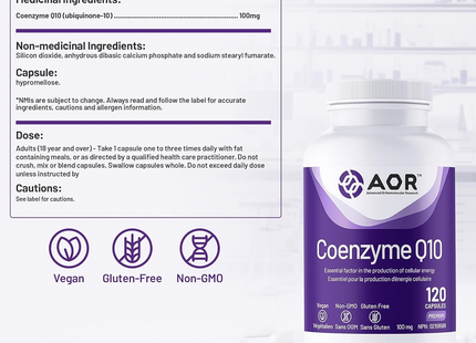 AOR - Coenzyme Q10 | 120 capsules