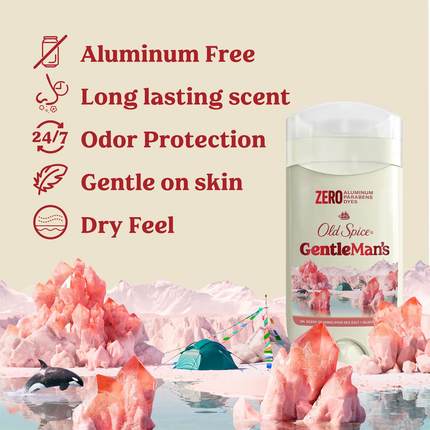 Old Spice - Gentlemans Aluminum Free Deodorant, Himalayan Sea Salt + Glacier Water | 85 g