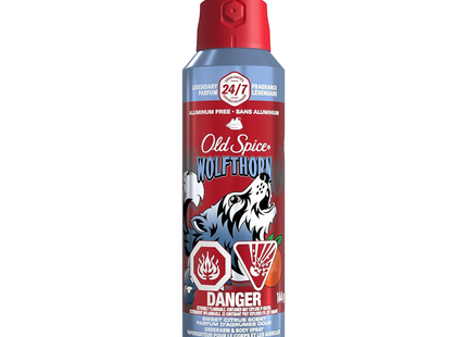 Old Spice - Wolfthorn Aluminum-Free Underarm & Body Deodorant Spray, Sweet Citrus | 144 g
