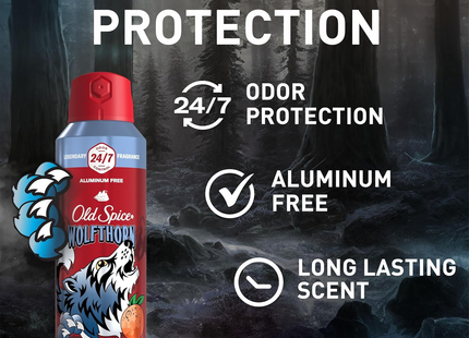 Old Spice - Wolfthorn Aluminum-Free Underarm & Body Deodorant Spray, Sweet Citrus | 144 g