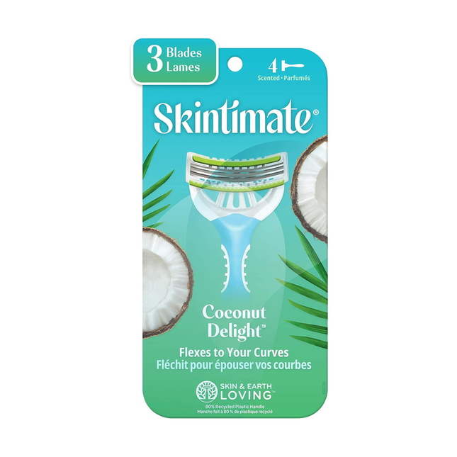 Rasoirs jetables Schick Skintimate, Coconut Delight | 4 rasoirs