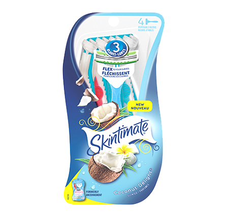 Schick Skintimate Coconut Delight Disposable Razors | 4 Razors – White ...