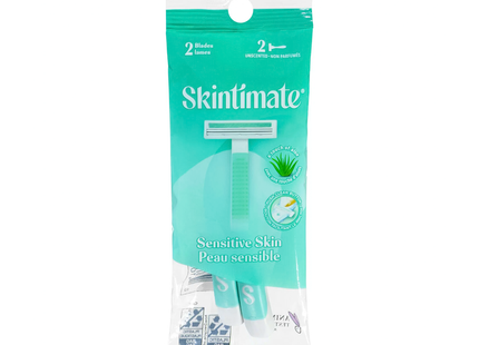 Skintimate - Disposable Twin Blade Unscented Razors | 2 Razors