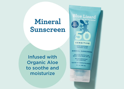 Blue Lizard - Sensitive 50 SPF Mineral Sunscreen | 89 mL