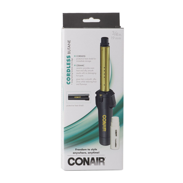 Conair - Cordless Butane Ceramic Curling Iron 3/4 (19MM)