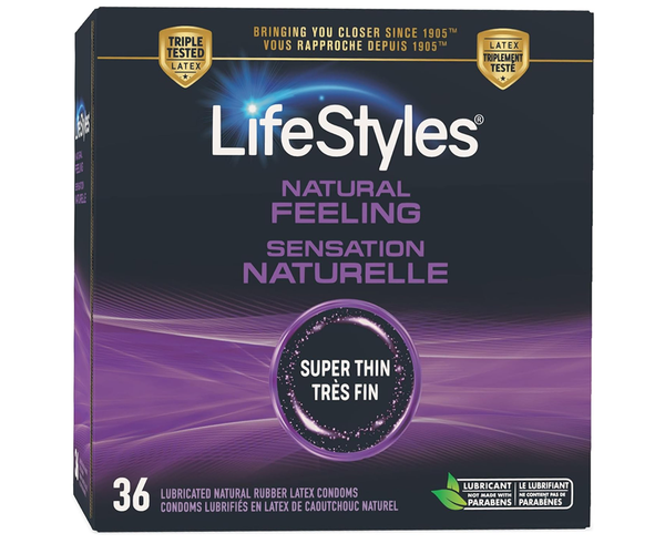 LifeStyles - Natural Feeling, Lubricated Natural Rubber Latex Condoms   White Cross E-Store