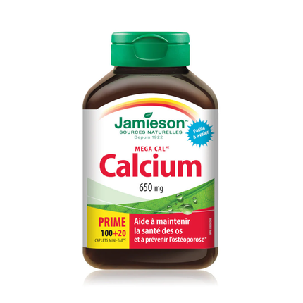 Jamieson - Calcium Mega Cal 650 mg | 100 + 20 mini-caplets