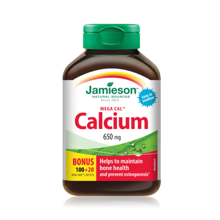 Jamieson - Calcium Mega Cal 650 mg | 100 + 20 mini-caplets