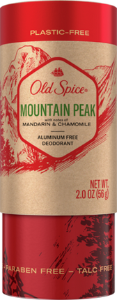 Old Spice - Déodorant sans aluminium - Parfum Mountain Peak avec mandarine et camomille | 73g