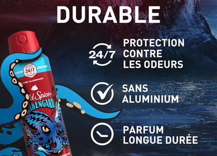 Old Spice - Krakengard Aluminum-Free Underarm & Body Deodorant Spray, Deep Ocean | 144 g