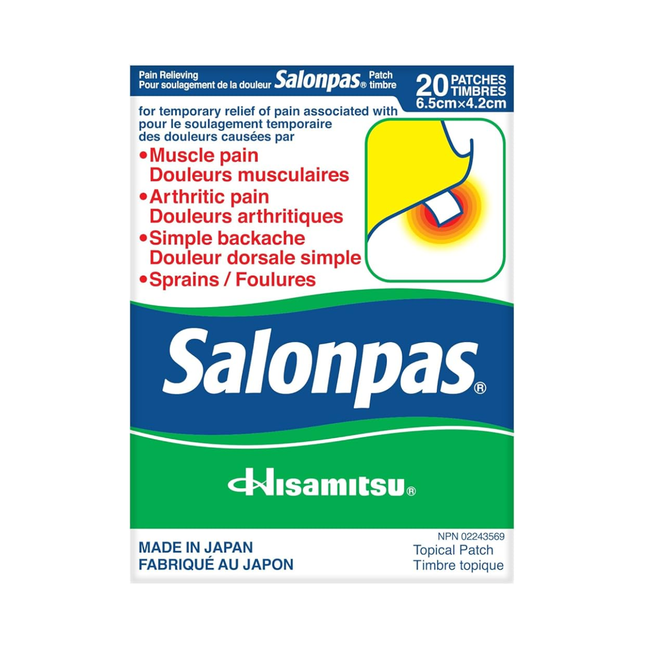 Patch topique anti-douleur Salonpas | 20 patchs