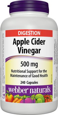 Webber Naturals Apple Cider Vinegar - 500 mg | 240 Capsules
