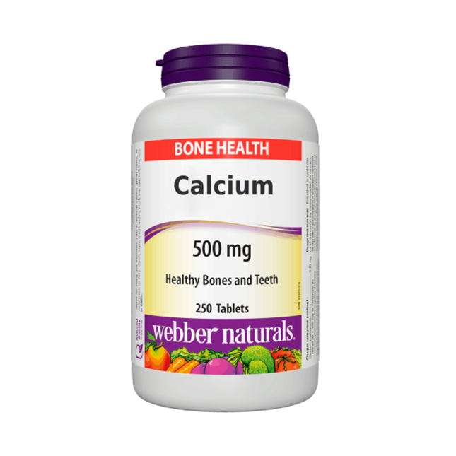 Webber Naturals - Carbonate de calcium 500 mg | 250 comprimés