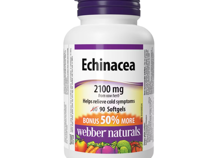 Webber Naturals - Échinacée triplement standardisée 2100 mg | BONUS 60+30 gélules