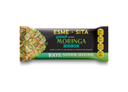 Esme+Sita - Barres de graines de moringa bio au miel | Paquet de 12