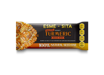 Esme+Sita - Barres de graines de curcuma et miel bio | Paquet de 12