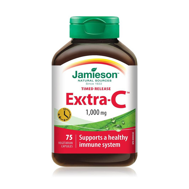 Jamieson - Timed Release Exxtra-C Vitamin C 1000mg | 75 Vegetarian Capsules