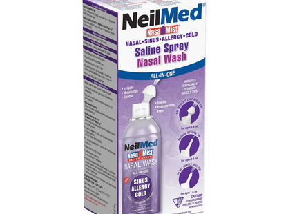 NeilMed - Lavage nasal en spray salin tout-en-un | 177 ml