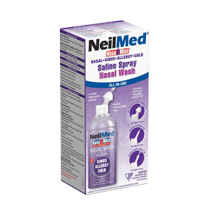 NeilMed - Lavage nasal en spray salin tout-en-un | 177 ml