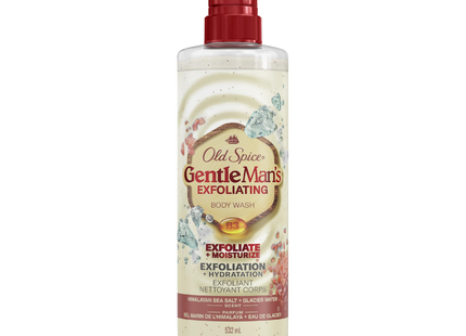 Old Spice - Nettoyant pour le corps GentleMan's Exfoliation+, parfum sel de mer de l'Himalaya et eau de glacier | 532 ml