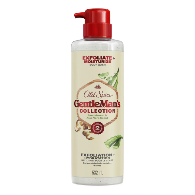 Old Spice - GentleMan's 24HR Body & Face Wash - Sandalwood & Aloe Vera Scent | 532 mL