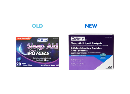 Option+ - Sleep Aid 50 mg Liquid Fastgels | 20 Capsules
