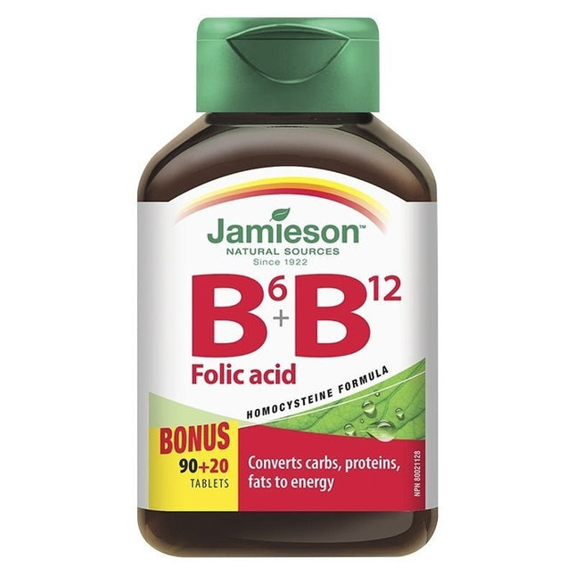 Jamieson Vitamine B6 et B12 avec acide folique | 110 comprimés