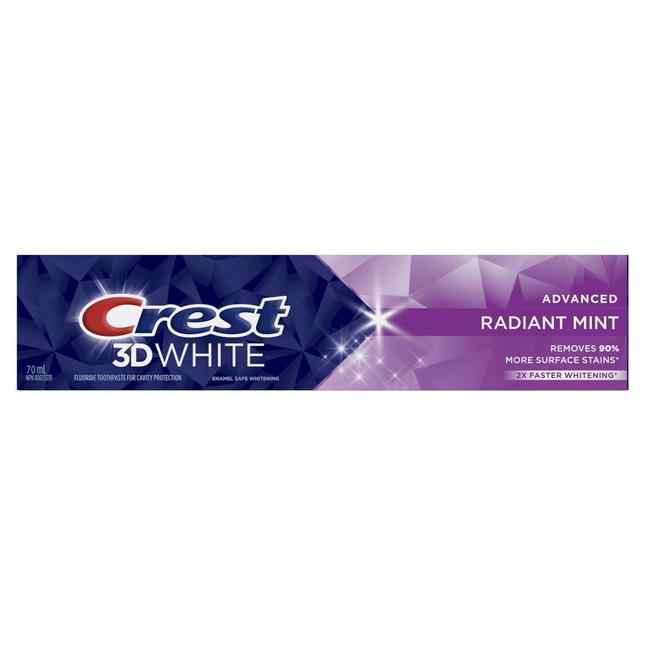 Crest - 3D White Advanced Toothpaste - Radiant Mint | 70 mL