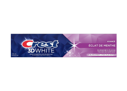 Crest - Dentifrice Blancheur 3D Menthe Radieuse Avancée | 135 mL