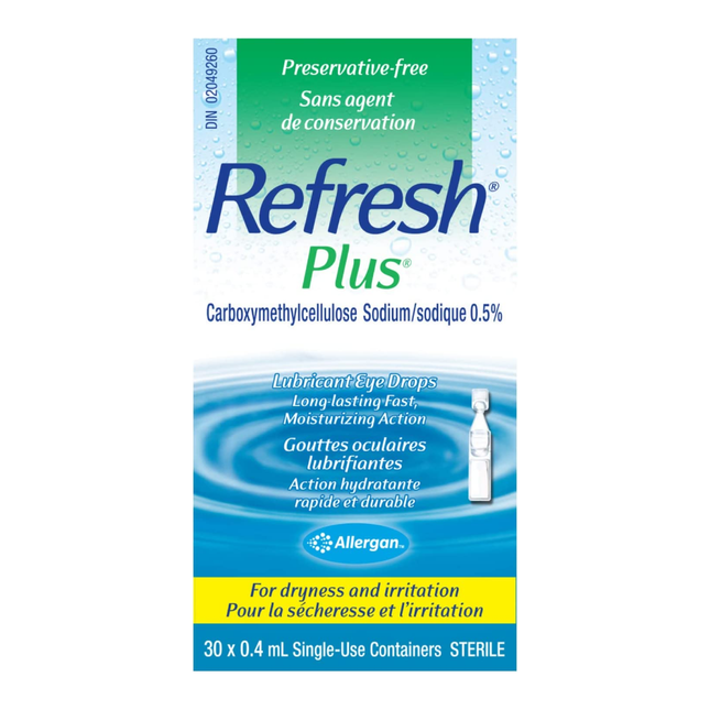 Allergan - Refresh Plus Lubricant Eye Drops | 30 x 0.4 mL