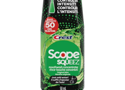 Crest - Concentré de rince-bouche Scope Squeez, menthe originale | 50 ml