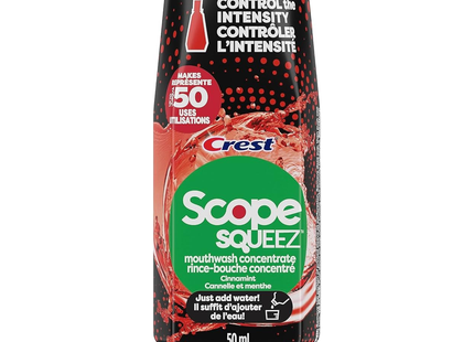 Crest - Concentré de rince-bouche Scope Squeez, cannelle et menthe | 50 ml