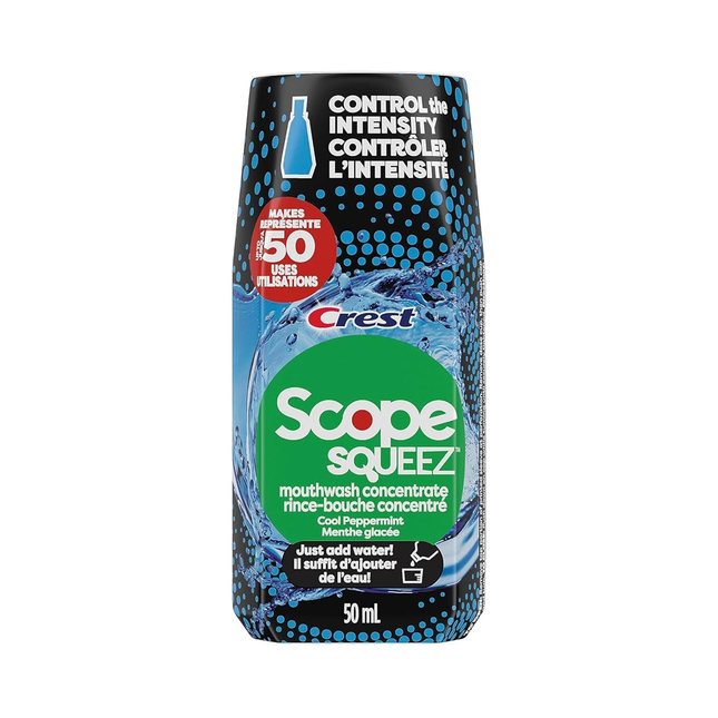 Crest - Concentré de rince-bouche Scope Squeez, menthe poivrée fraîche | 50 ml