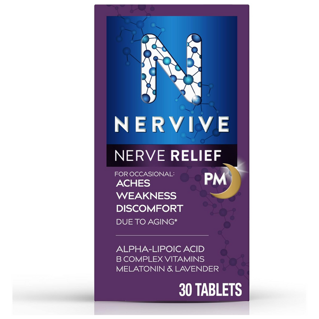 Nervive - PM - Soulagement de la douleur de la neuropathie périphérique | 30 comprimés