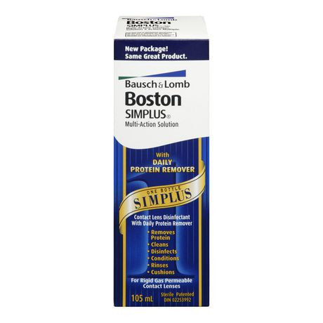 Bausch + Lomb - Boston Simplus Multi-Action Solution with Daily Protein Remover | 105 ml