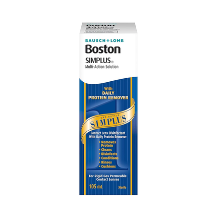 Bausch + Lomb - Boston Simplus Solution multi-actions avec éliminateur quotidien de protéines | 105 ml