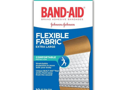 Band-Aid - Flexible Fabric Extra Large Bandages | 10 pk