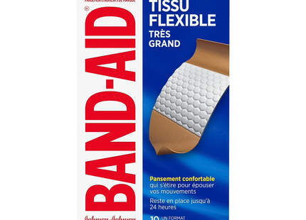 Band-Aid - Flexible Fabric Extra Large Bandages | 10 Pack