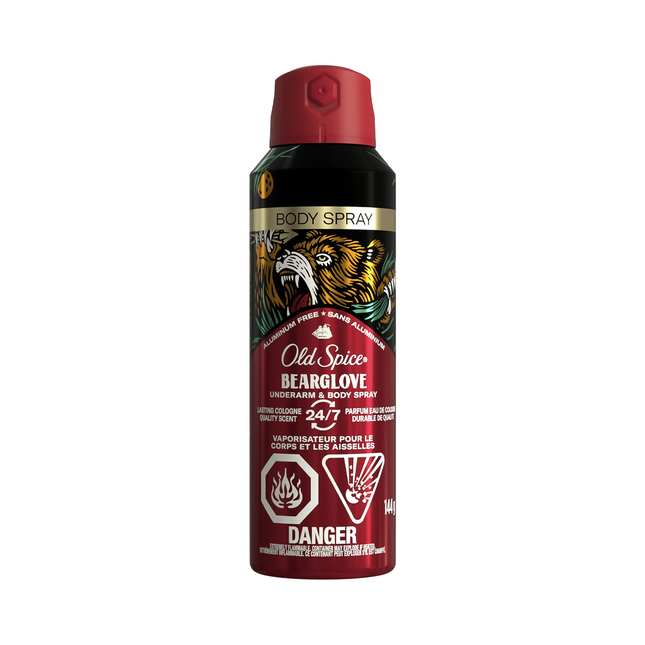 Old Spice - Bearglove Aluminum-Free Underarm & Body Deodorant Spray, Crisp Orchard | 144 g