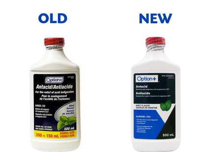 Option+ Antacid Liquid, Mint Flavour | 500 mL