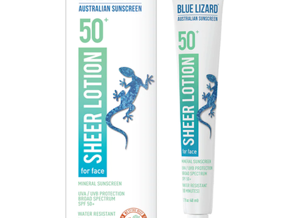 Blue Lizard - Mineral Sunscreen - Sheer Face Lotion - 50 SPF | 48 mL