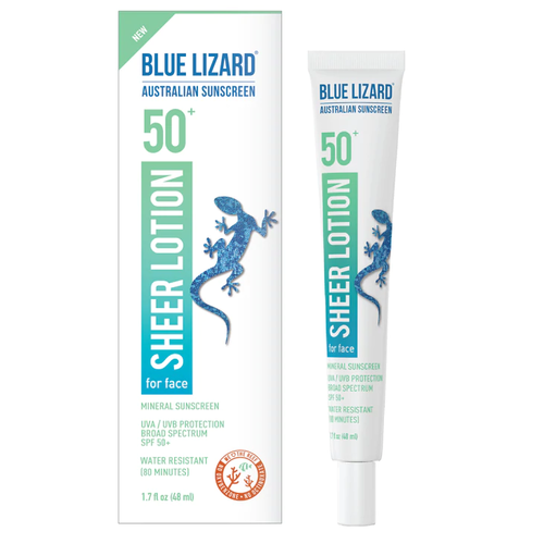 Blue Lizard - Mineral Sunscreen - Sheer Face Lotion - 50 SPF | 48 mL