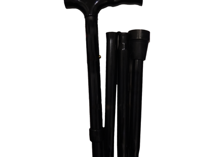 Mansfield - Folding Aluminum Cane with Vinyl Carrying Case | Black