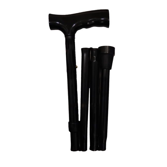 Mansfield - Folding Aluminum Cane with Vinyl Carrying Case | Black