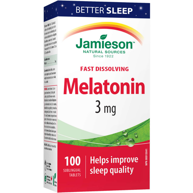 Jamieson - Mélatonine 3mg | 100 comprimés sublinguaux